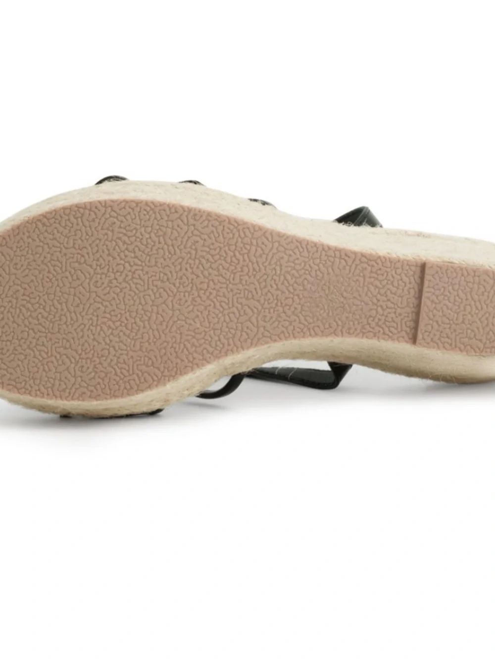 New! Women's Black Strappy Espadrille open-toe adjustable ankle strap wedges 8.5